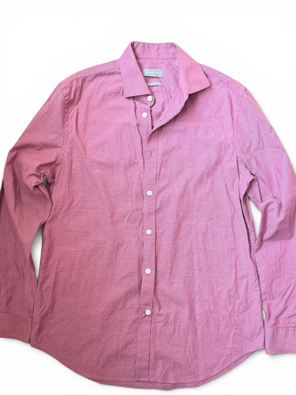 Michael Kors Men's Long-Sleeve Pink Button-Down Shirt